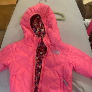 North face reversible hooded kids jacket 2t